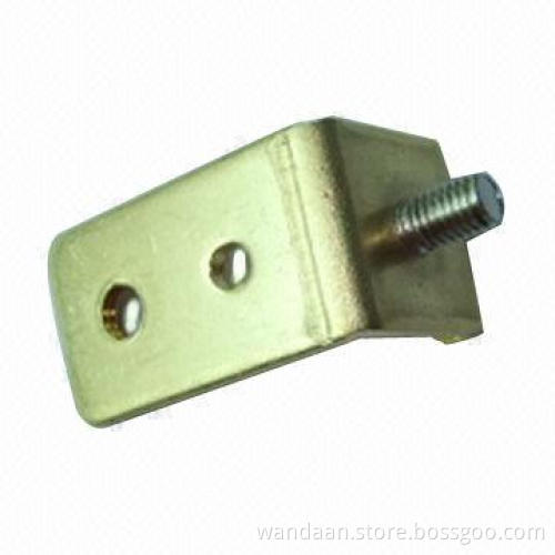 Stamped Metal Part, Brass Bracket, Made by Stamping